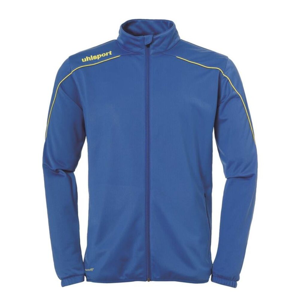 UHL Sport Mens Mock Neck Long-Sleeved Performance Jacket / Blue/Lime